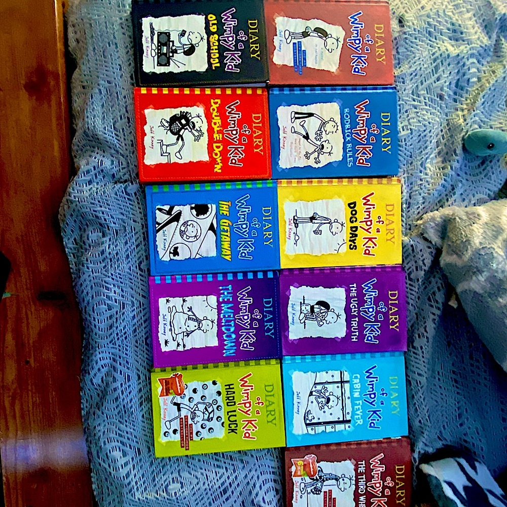 11 hardback diary of a wimpy kid books. In perfect condition. Looks brand new.